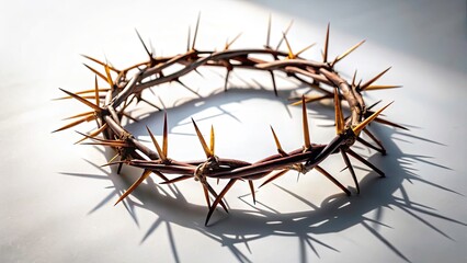 Silhouette Crown of Thorns & Crown: Resurrection King, Savior's Death, Spiritual Photography