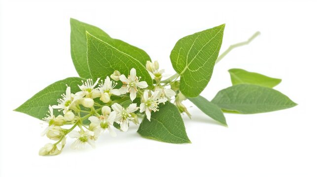Indian Snakeroot (Rauvolfia serpentina) isolated on white background