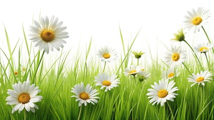 Spring Daisy Wildflower Meadow Bokeh Background - Abstract Nature Photography