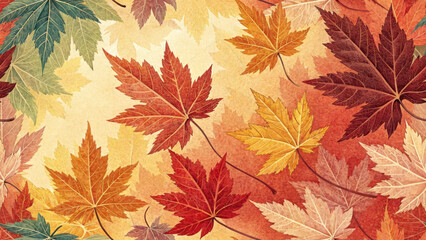 Seamless Pattern colorful leaves autumn gradientseamless pattern for colorful autumn leaves with gradient background creates warm and inviting atmosphere