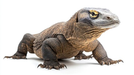 Obraz premium Komodo Dragon isolated on white background