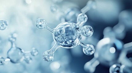 Microscopic Molecular Structure: An Abstract 3D Rendering