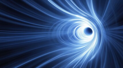Abstract geometric neon tunnel stretching into infinity, with glowing edges and a dark void at the center. No text, no people.