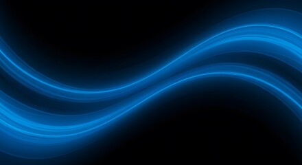 Fototapeta premium Abstract blue light streaks flowing on a dark background design