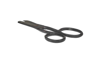 old rusty black metal scissors