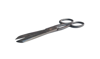 old rusty black metal scissors