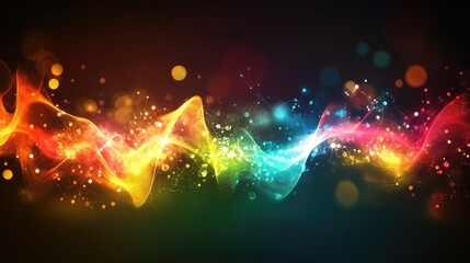 Obraz premium Glowing neuron connection background with abstract brain waves, AI-powered healthcare, and neural activity. No text, no people.