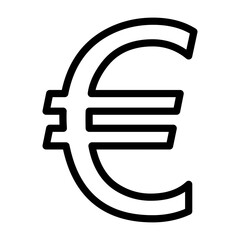 Euro Currency Outline Icon