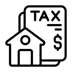 Property Tax Outline Icon