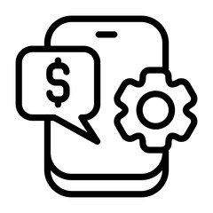 FinTech Outline Icon