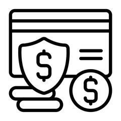 Secure Payment Outline Icon