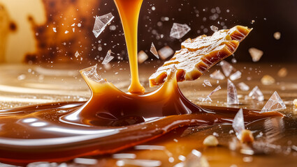 The Sweet Cascade of Caramel and Biscuits.