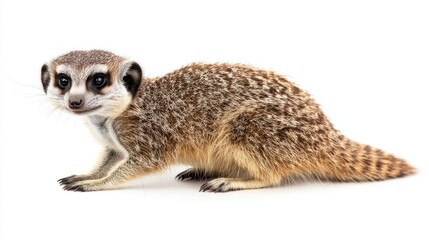 Obraz premium Meerkat isolated on white background