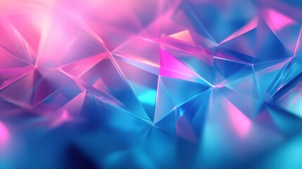 An abstract polygonal background with a holographic effect