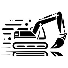 Abstract artistic excavator for creative vector and illustration ideas