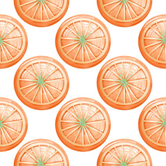 watercolor painting of orange seamless pattern ,png clipart ,paper pattern