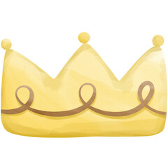 cute sticker crown of THE KING and Queen, png element for decoration.