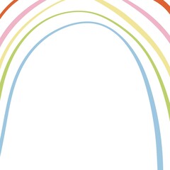 colorful rainbow template, illustration paper frame