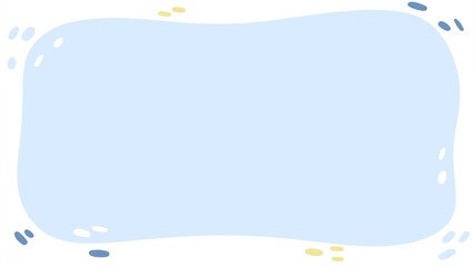 blue water curve template, illustration frame card paper decoration, presentation paper size