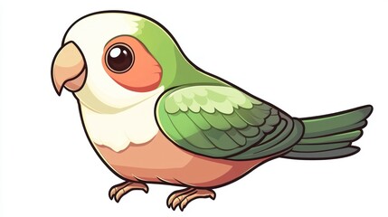 Quaker Parrot isolated on white background