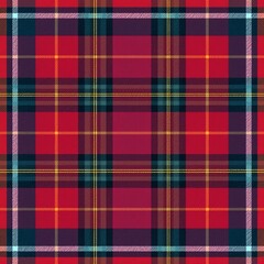 Colorful tartan pattern in vivid hues.