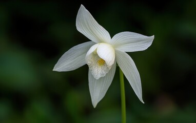 Fototapeta premium White Orchid with Dew Drops