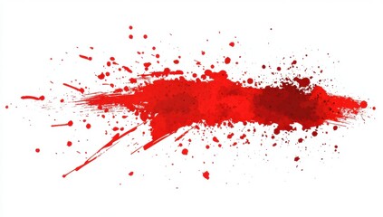 Red blood splatter on white background