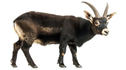 Saola isolated on white background