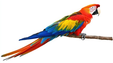 Obraz premium Scarlet Macaw isolated on white background