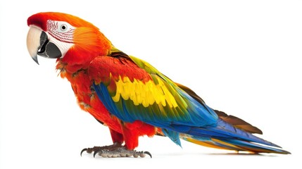 Obraz premium Scarlet Macaw isolated on white background