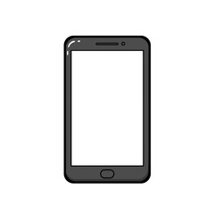 Smartphone mockup in minimalist style with a blank screen  