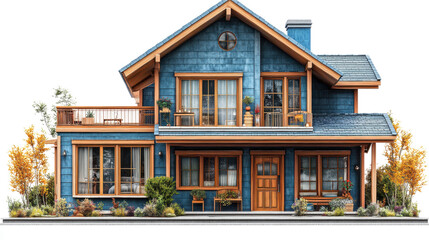 Obraz premium Collection of Houses Isolated on Transparent Background – Various Home Styles and Designs