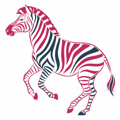 Zebra silhouette vector illustration