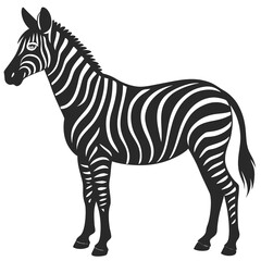 Zebra icon silhouette vector illustration