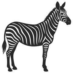 Fototapeta premium Zebra silhouette vector illustration