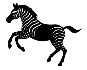 Zebra silhouette vector illustration