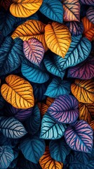 Vibrant Tropical Leaves Close-Up