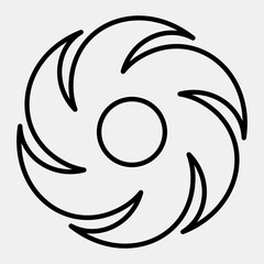 Icon hurricane. Weather elements symbol. Icons in line style. Good for prints, web, smartphone app, posters, infographics, logo, sign, etc.
