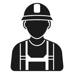 Construction worker icon silhouette vector illustration