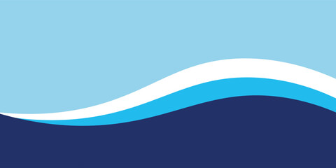  Sea waves layered vector background illustration and sea beach vector illustration.