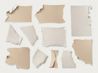 Realistic Torn Paper Edges &ndash; High-Resolution, Jagged & Frayed, Isolated on White Background