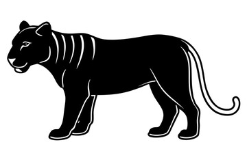 Obraz premium Tiger silhouette vector illustration