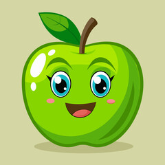 green apple cartoon