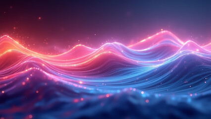 Fototapeta premium Colorful Abstract Energy Waves Vibrant Flow Art