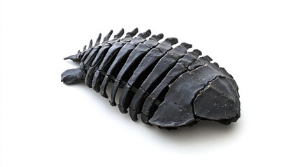 Trilobite Fossil isolated on white background