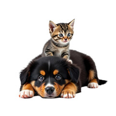 Fototapeta premium cat and dog