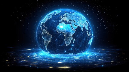 Global network, digital Earth, interconnected world