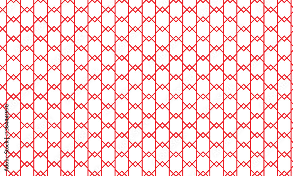 Aufkleber abstract geometric red hexagonal line pattern can be used background, banner, poster.