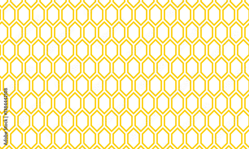 Aufkleber abstract geometric yellow hexagonal line pattern can be used background, banner, poster.
