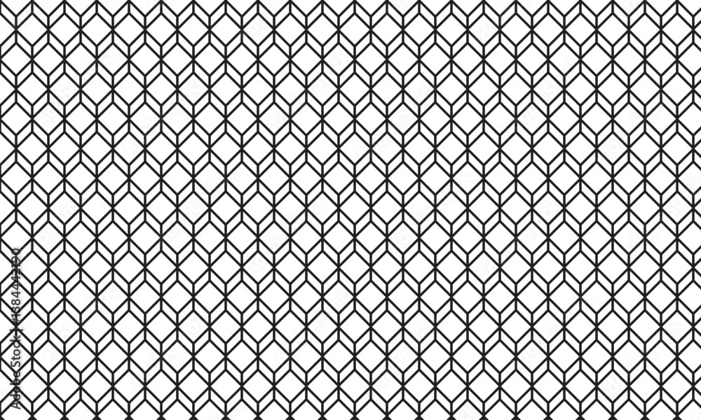 Aufkleber abstract geometric black hexagonal line pattern can be used background, banner, poster.